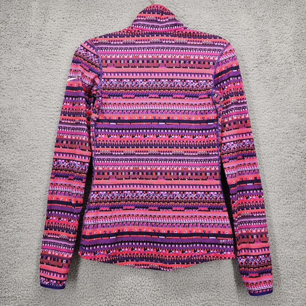 Nike Pro Dri-FIT Womens Small Quarter Zip Pullover Pink Purple Geometric Pattern - Picture 5 of 13
